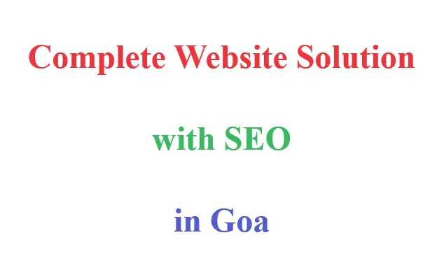 Search Engine Optimised Website Design from Panaji of Goa
